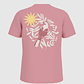 T-shirt FOLIAGE Printa nas Costas Rosa - Guess  - Thumbnail 5