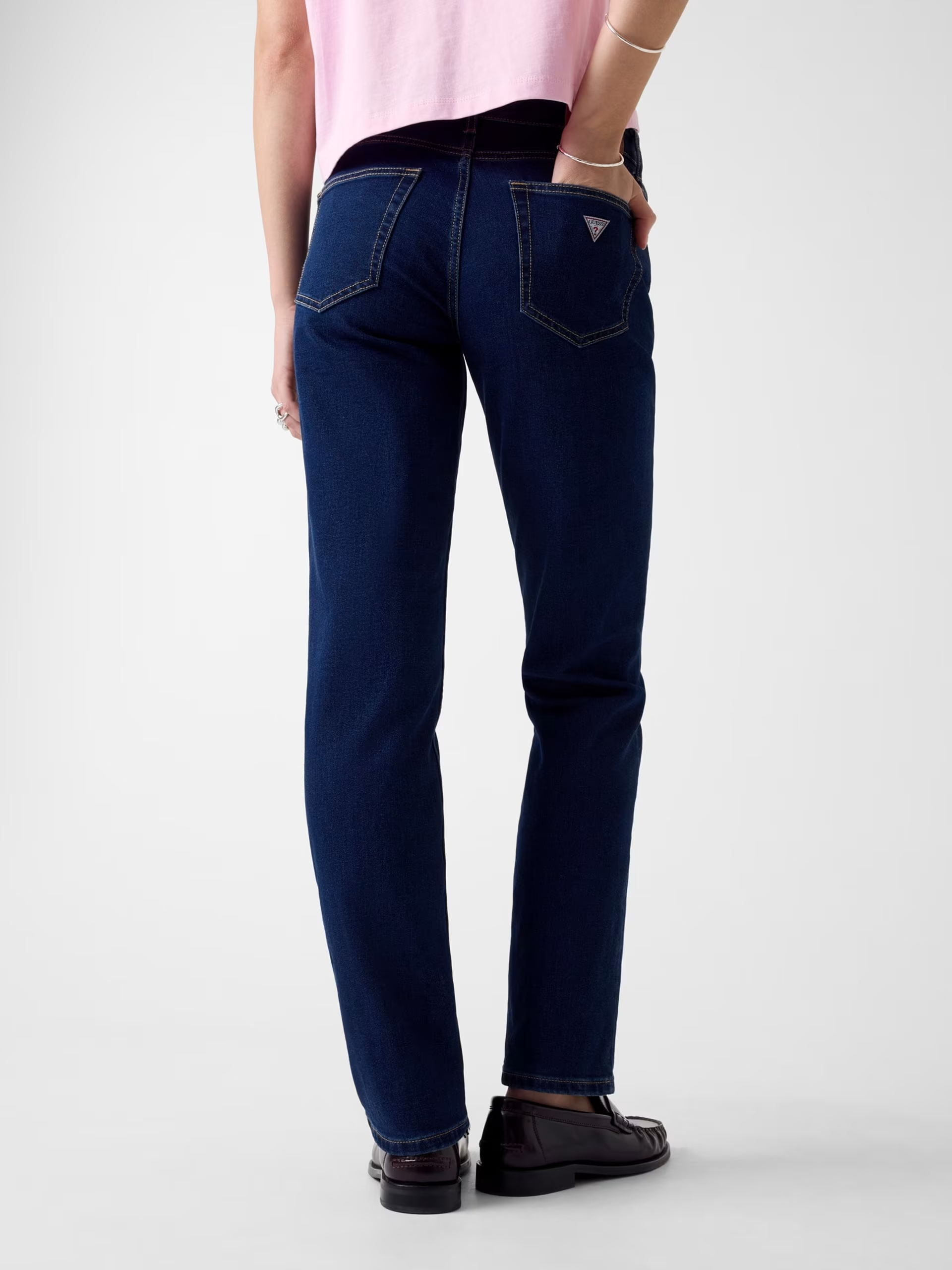 Calças Retas Ganga Escura - Guess Jeans 3