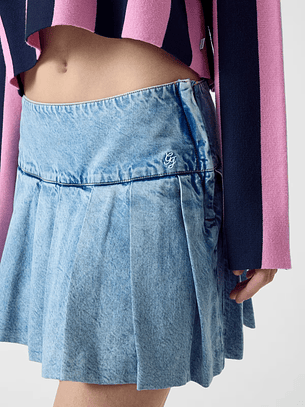 Saia Curta Pregas Ganga - Guess Jeans 