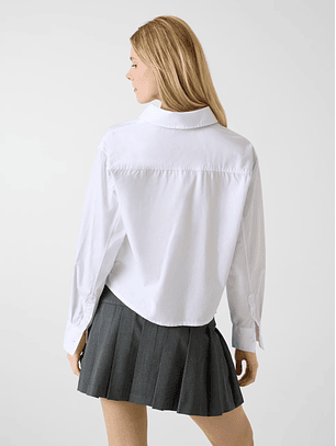 Camisa Curta Algodão Branco - Guess Jeans