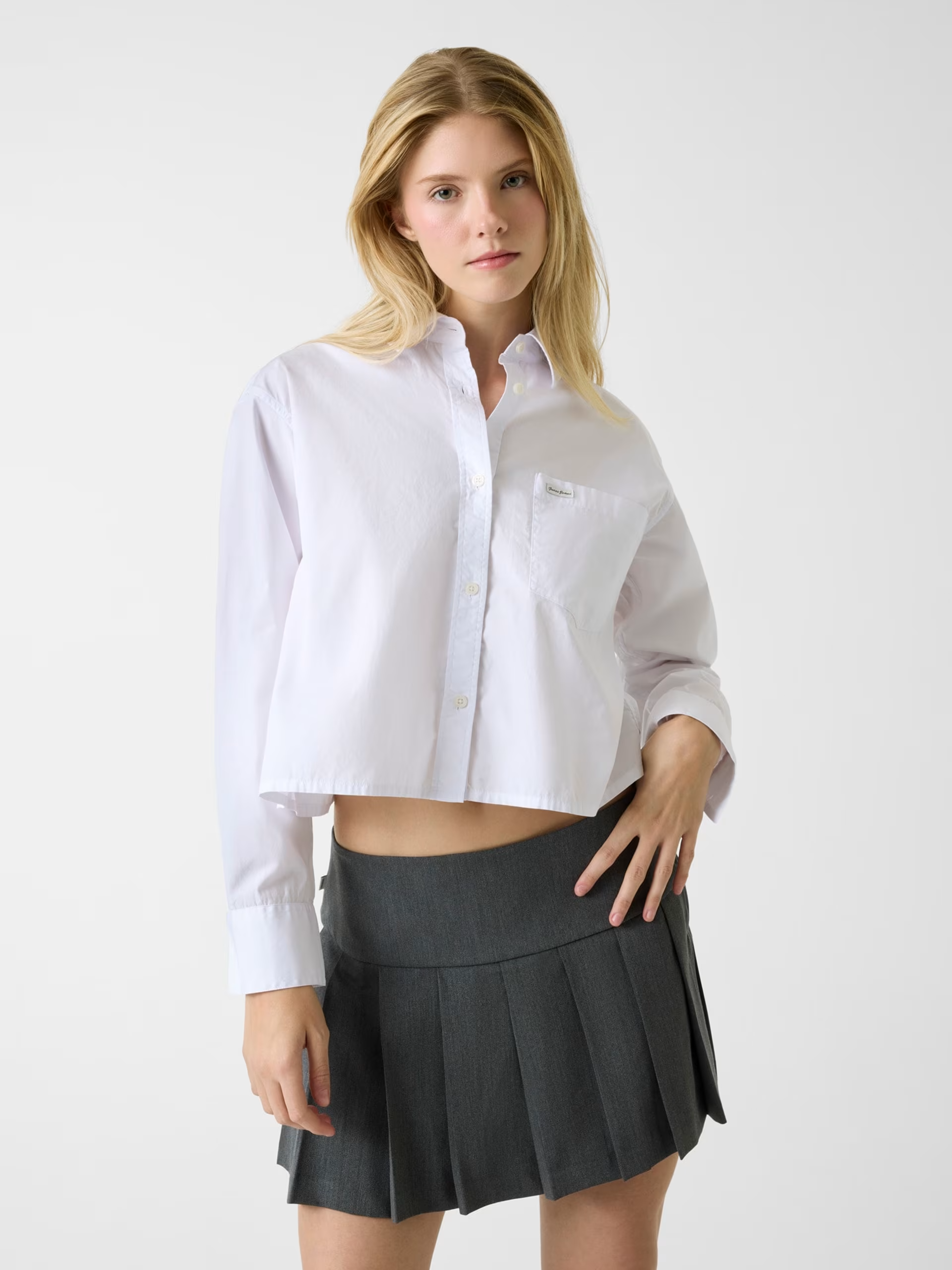 Camisa Curta Algodão Branco - Guess Jeans 1