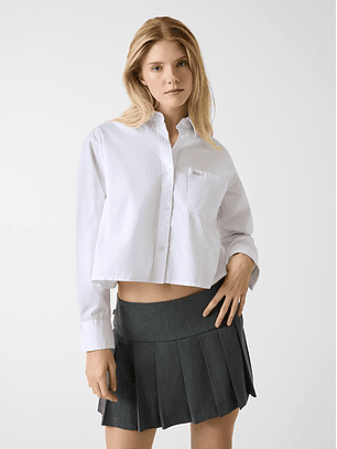 Camisa Curta Algodão Branco - Guess Jeans