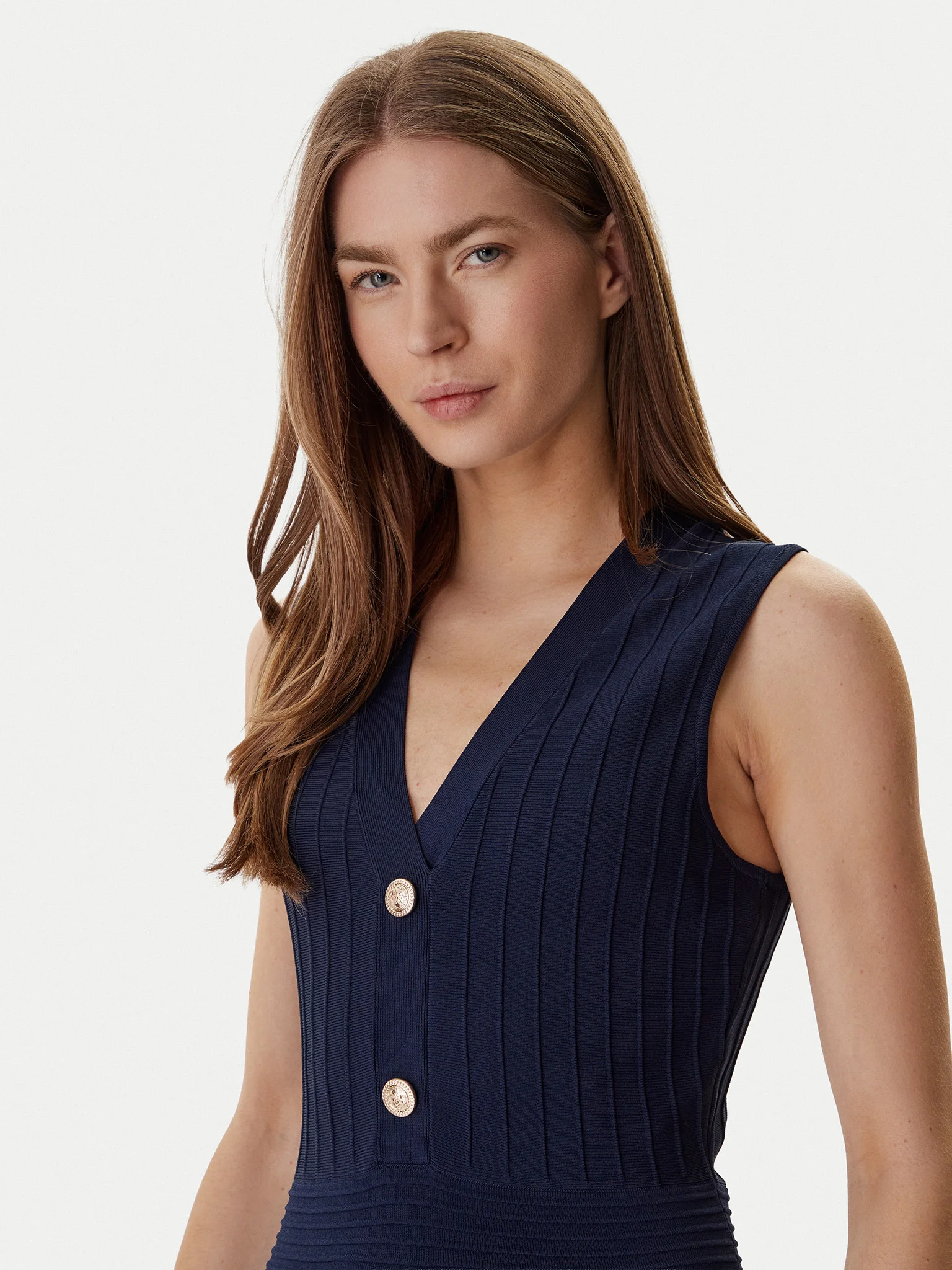 Vestido de Malha AMBER Azul Escuro - Guess   4