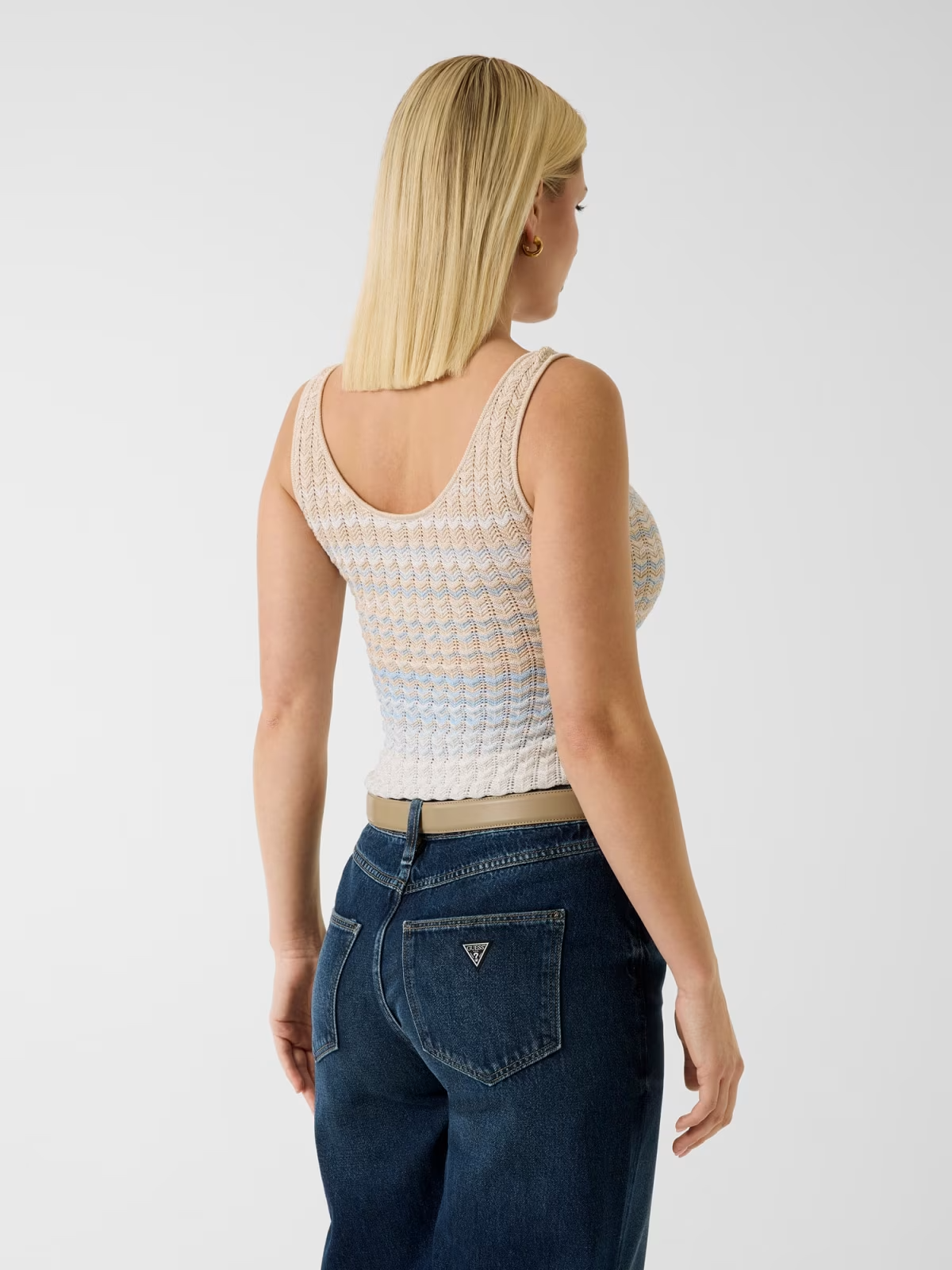 Top ROSALYN Bege e Azul - Guess  4