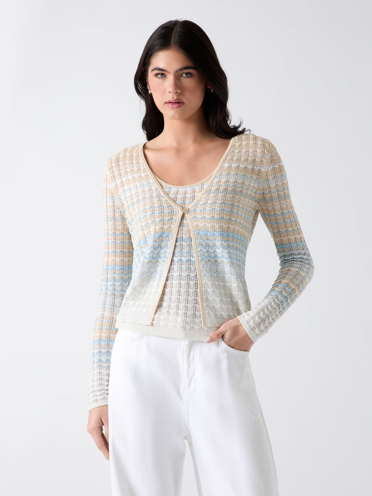 Casaco ROSALYN Bege e Azul - Guess  1