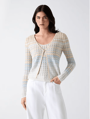 Casaco ROSALYN Bege e Azul - Guess 