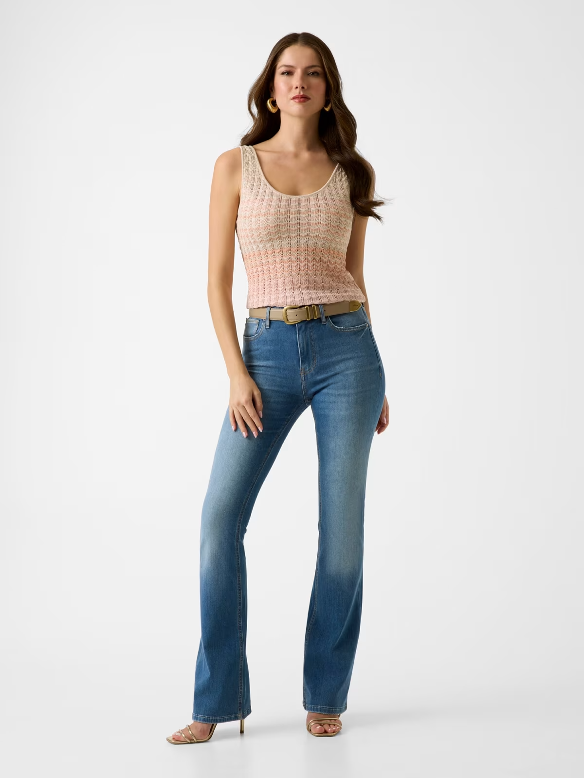 Top ROSALYN Bege e Coral - Guess  - COPIE 2