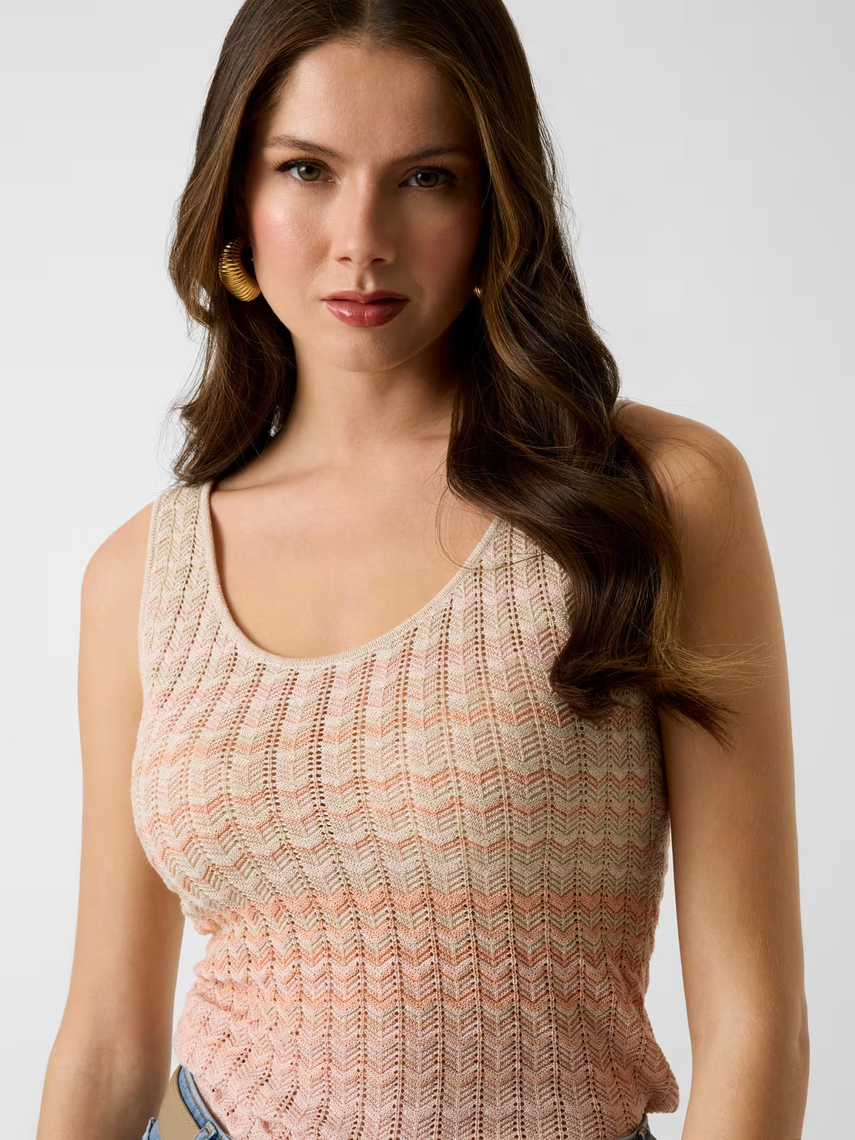 Top ROSALYN Bege e Coral - Guess  - COPIE 4