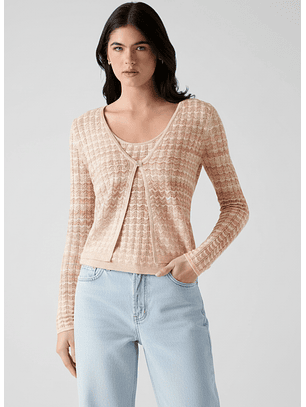 Casaco ROSALYN Bege e Coral - Guess