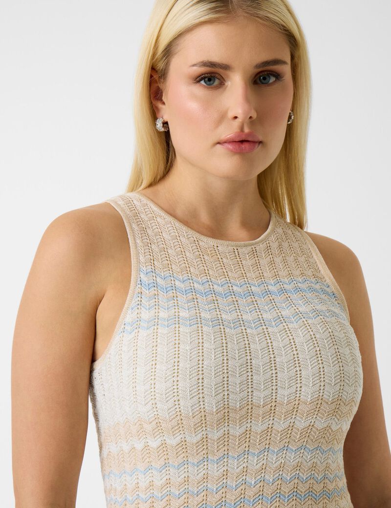 Vestido ROSALYN Bege e Azul - Guess  4