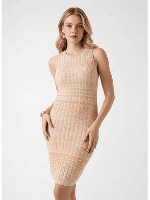 Vestido ROSALYN Bege e Rosa - Guess