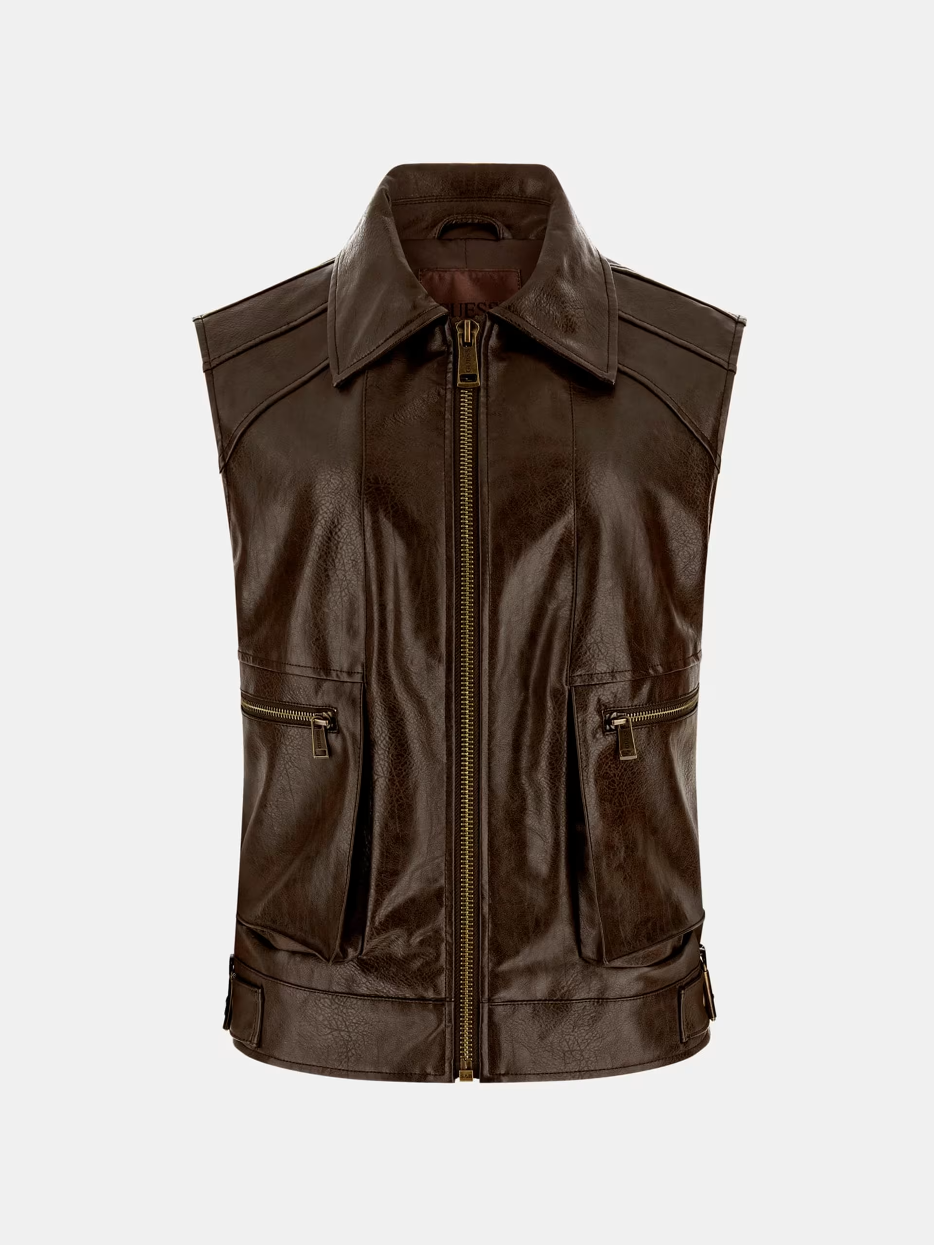 Colete em Ecopele LUCY Castanho - Guess 6