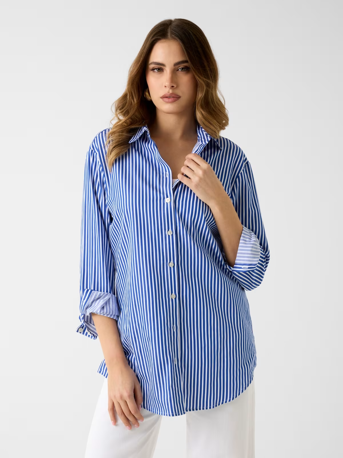 Camisa de Riscas TECLA Azul e Branco - Guess 1