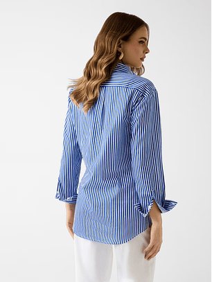 Camisa de Riscas TECLA Azul e Branco - Guess