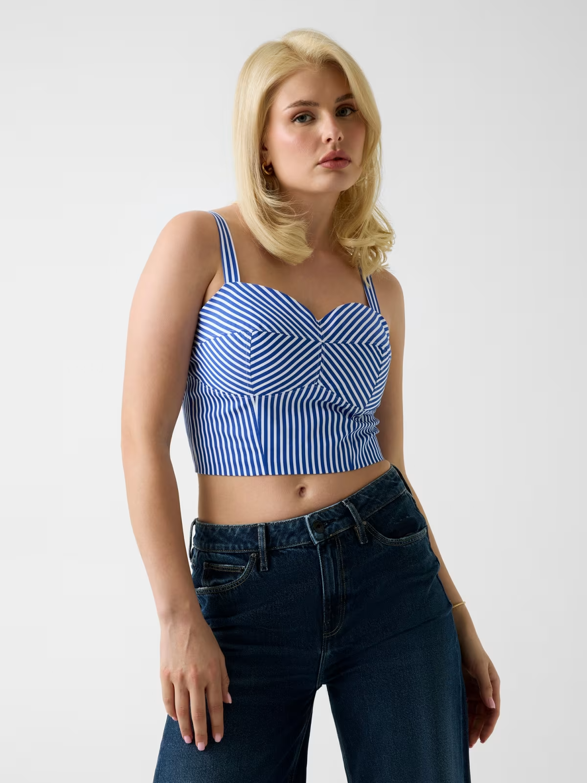 Top de Riscas TECLA Azul e Branco - Guess  1