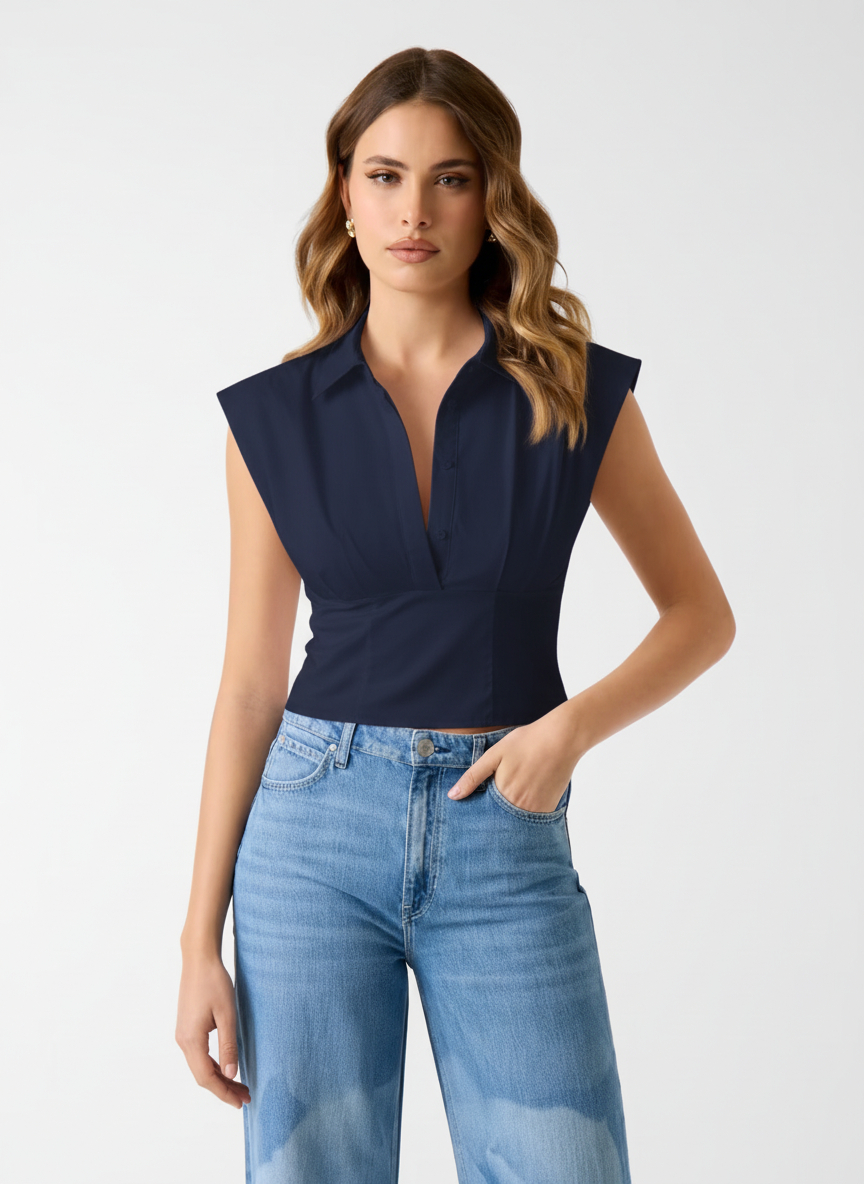 Top CHERRY Azul Escuro - Guess  1