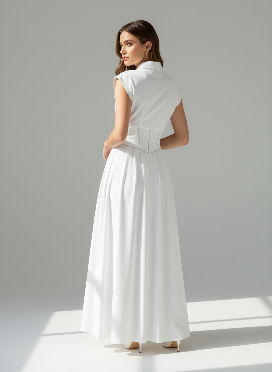 Vestido Comprido CHERRY Branco - Guess 2