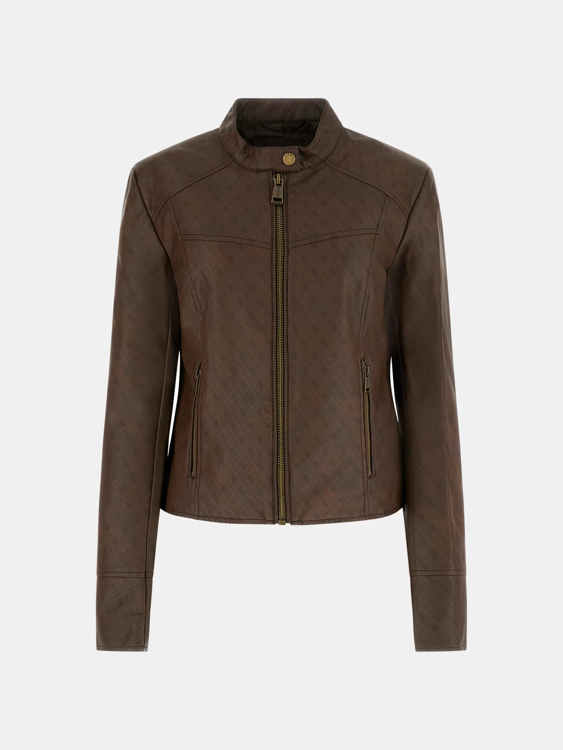 Casaco VIENNA Ecopele Logo Gravado Castanho - Guess  6