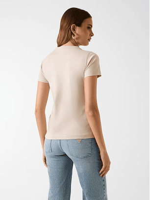 T-shirt Lettering Bege - Guess
