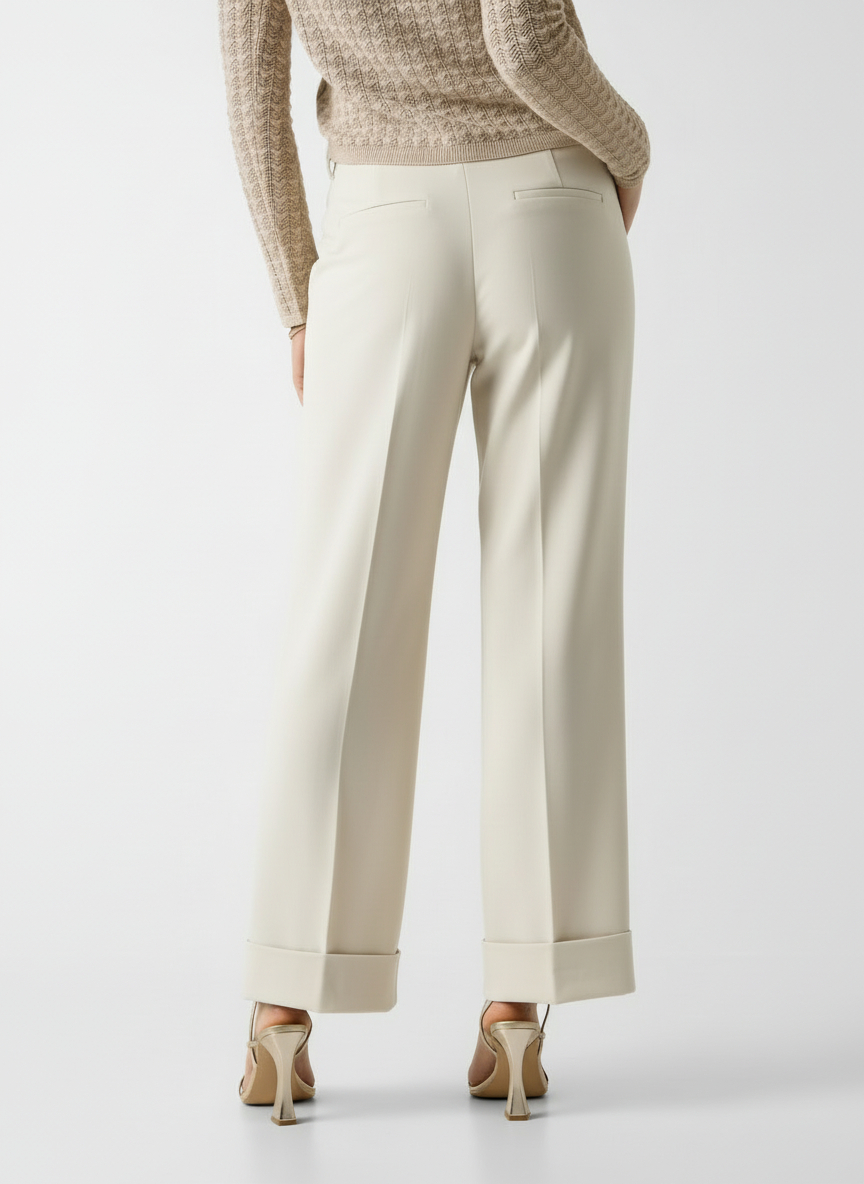 Calças Largas CREPE Creme - Guess 5