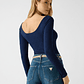 Camisola em Lycra SCOOP Logo Gravado Azul - Guess   - Miniatura 3