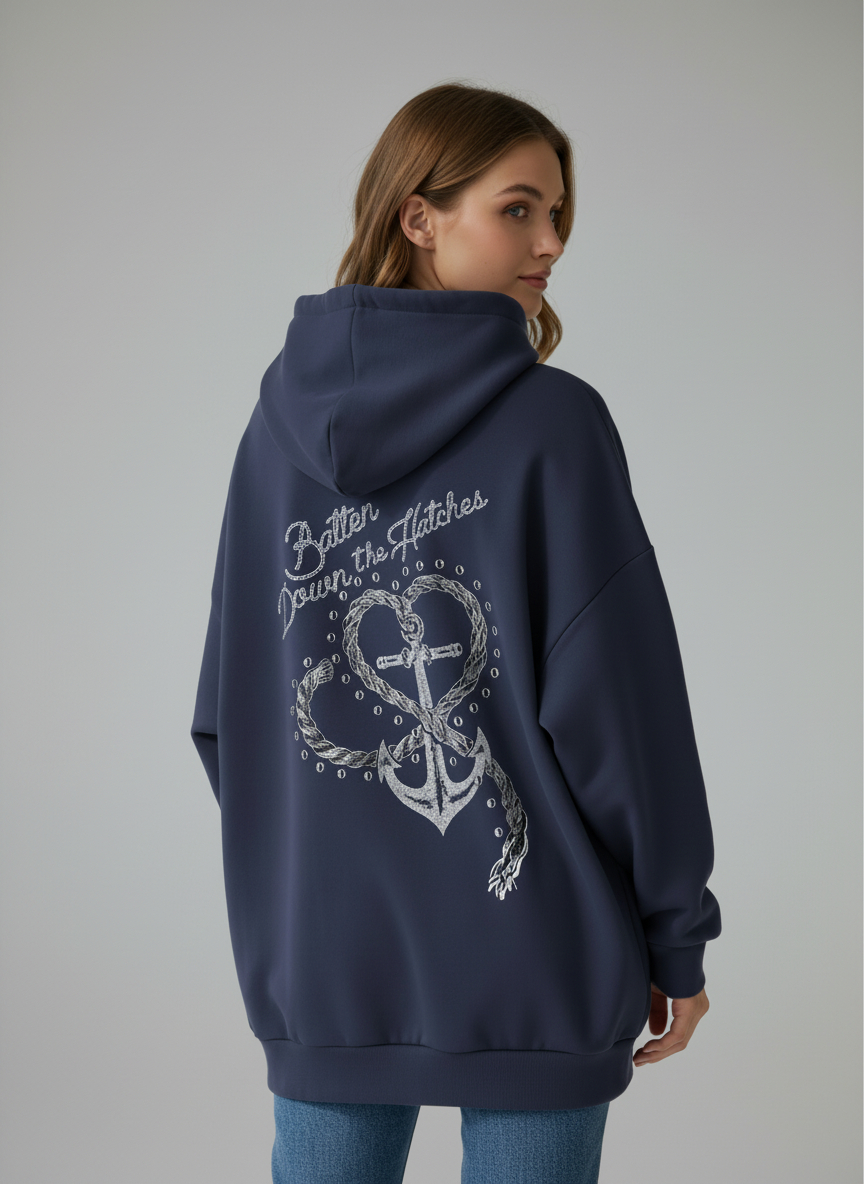 Sweat Oversize NAVY Azul - Guess  1