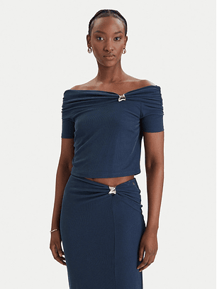 Top sem Ombros BRIGITTE Azul - Guess