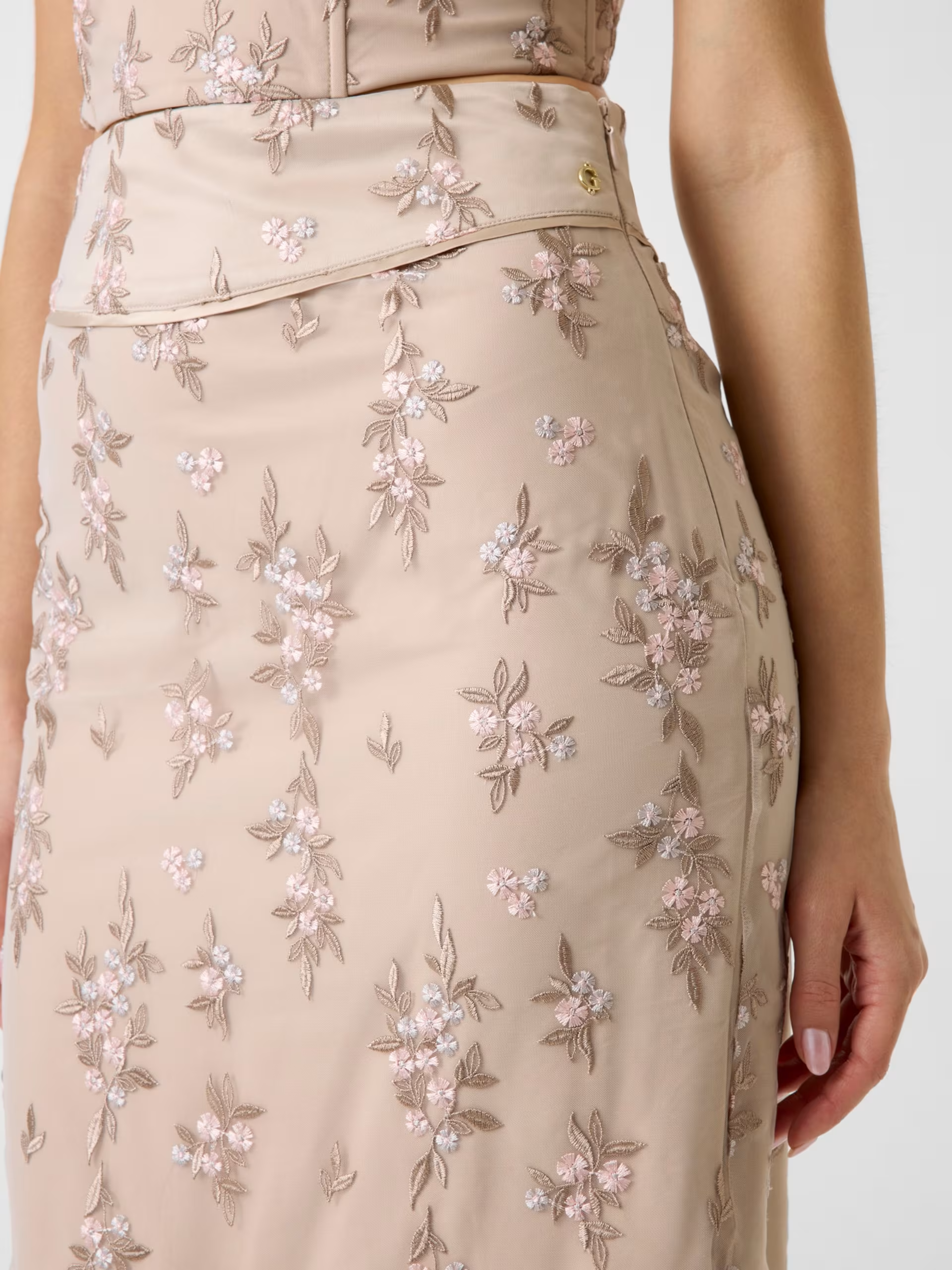 Saia Comprida CATERINA Renda Nude - Guess  5