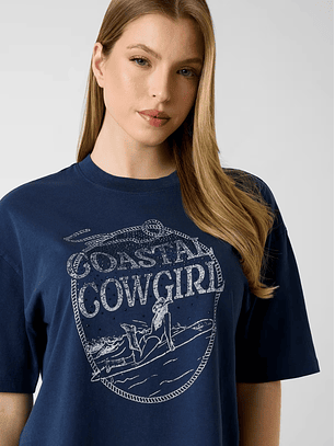 T-shirt COASTAL COWGIRL Azul - Guess 