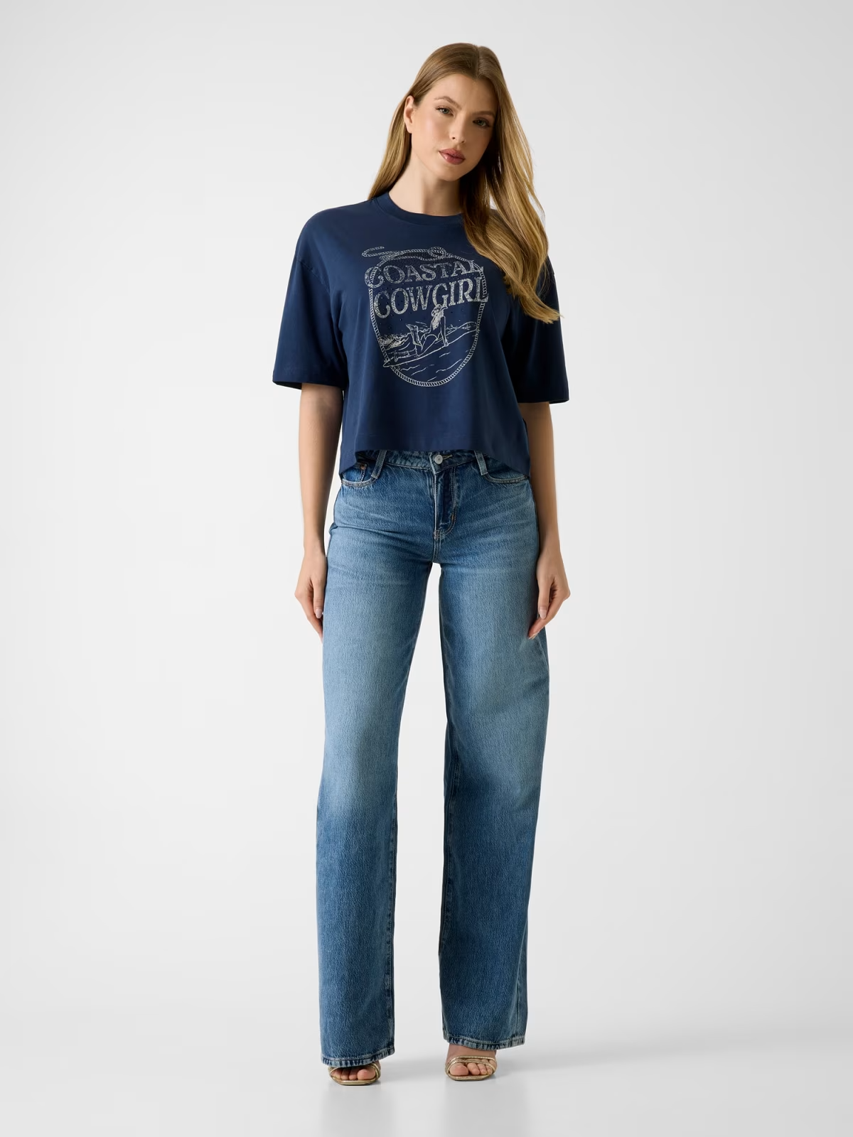 T-shirt COASTAL COWGIRL Azul - Guess  4