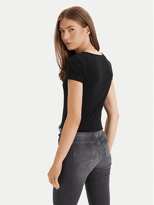 T-shirt ELISABETTE Curta com Pendentes Preto - Guess