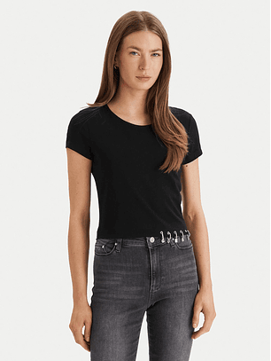 T-shirt ELISABETTE Curta com Pendentes Preto - Guess