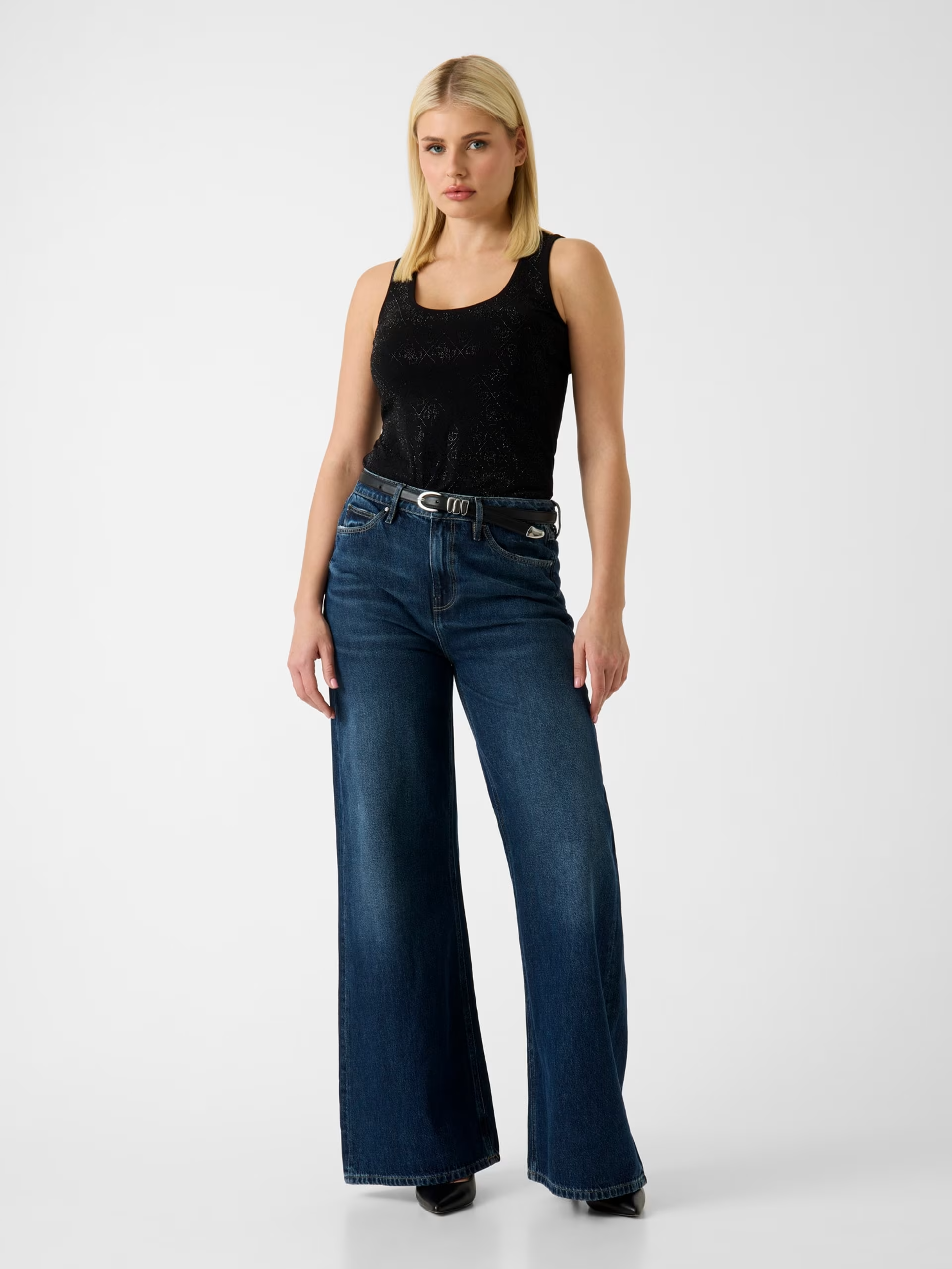 Top de Cavas com Strass Preto - Guess  2