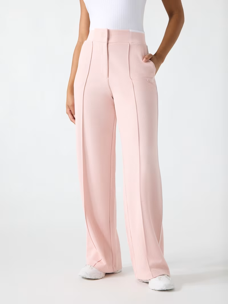 Calças Wide Leg SARAH PIQUE Rosa - Guess  1
