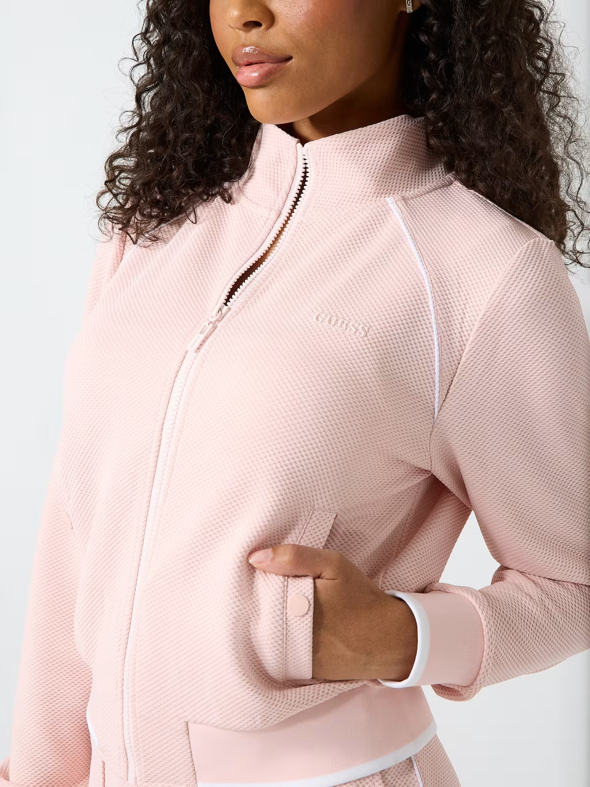 Casaco Desportivo SARAH PIQUE Rosa - Guess  4