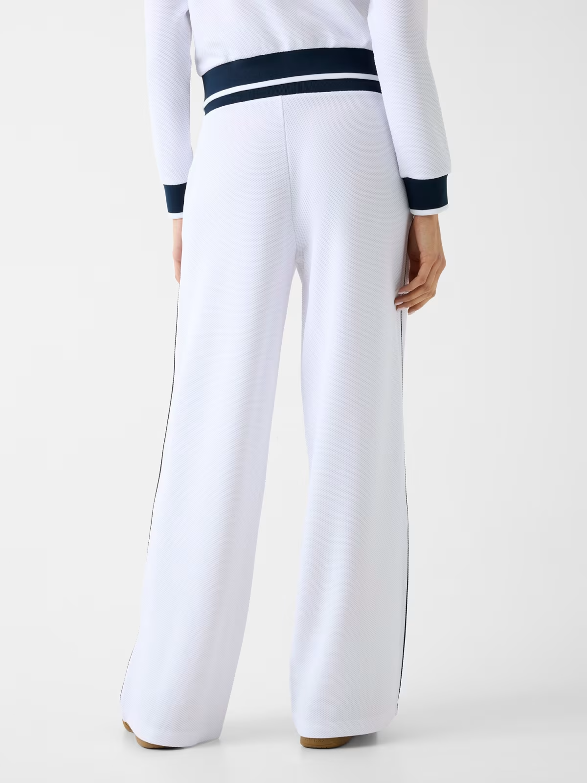 Calças Wide Leg SARAH PIQUE Branco - Guess  3