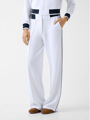 Calças Wide Leg SARAH PIQUE Branco - Guess 