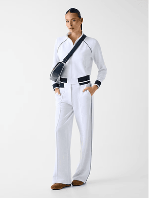 Casaco Desportivo SARAH PIQUE Branco - Guess 