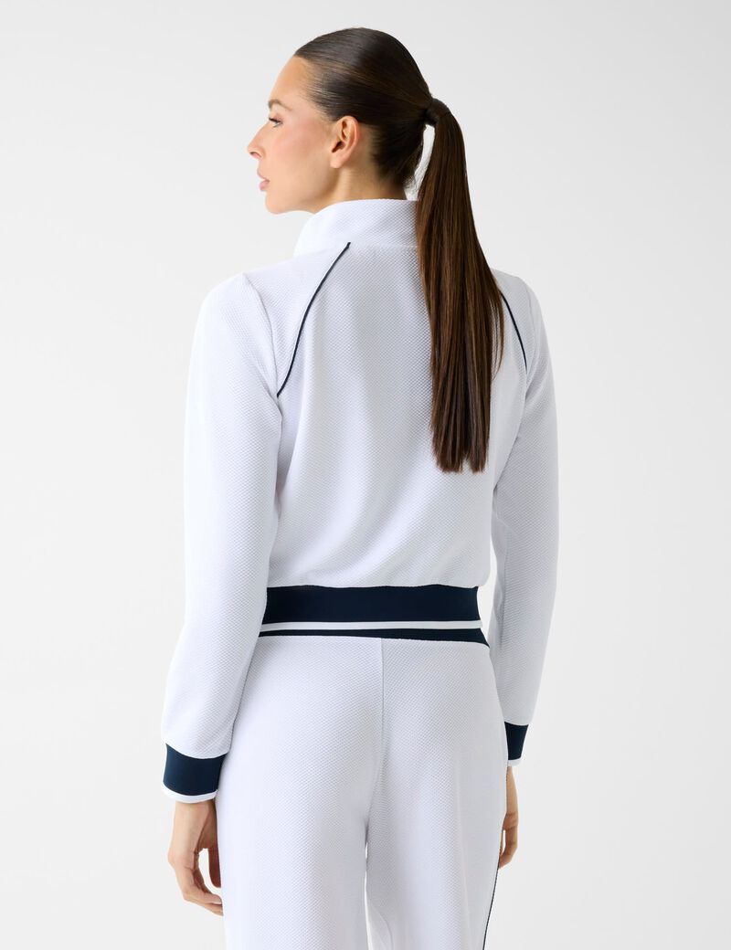 Casaco Desportivo SARAH PIQUE Branco - Guess  4