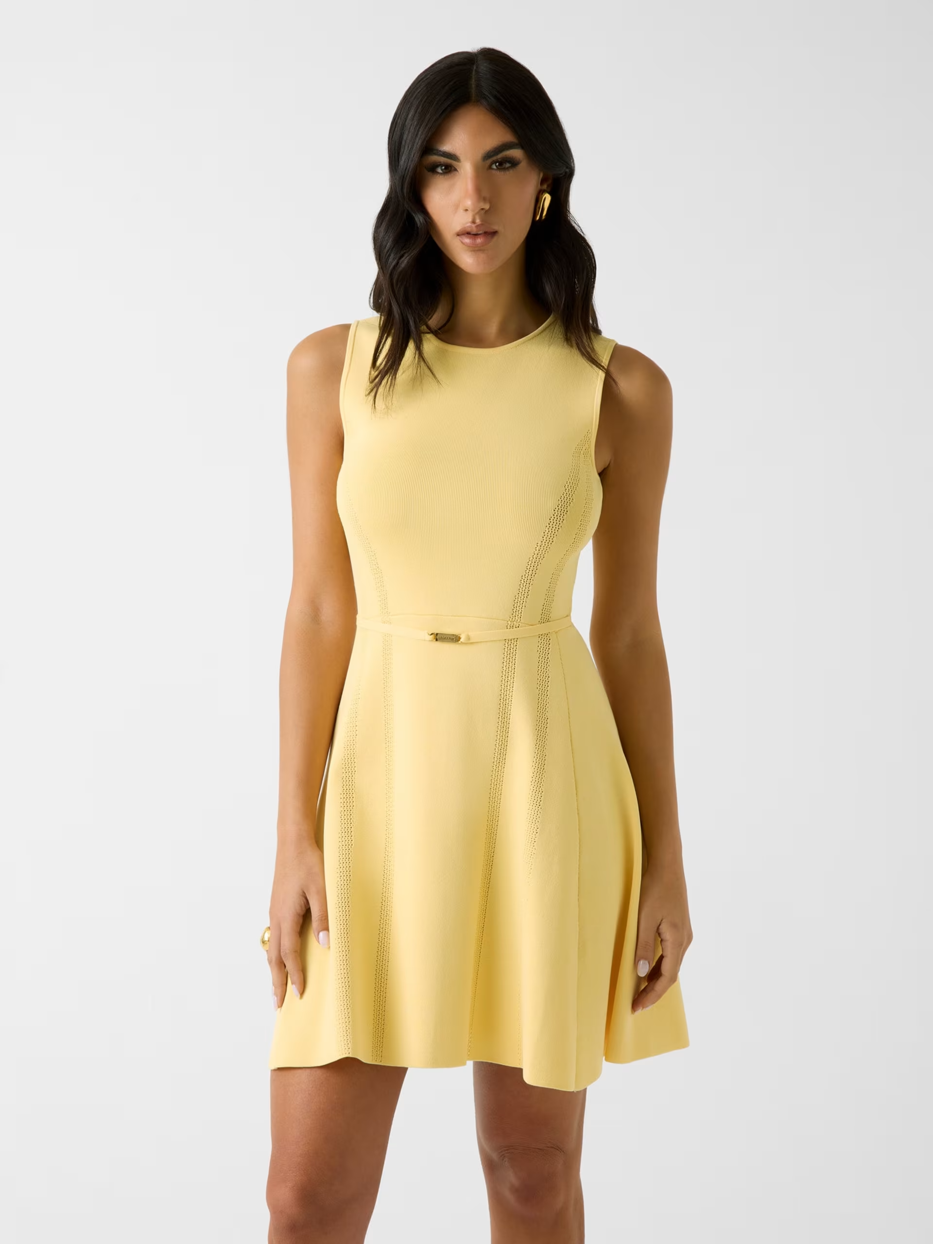 Vestido Curto Malha KASHU Amarelo - Guess Marciano  1