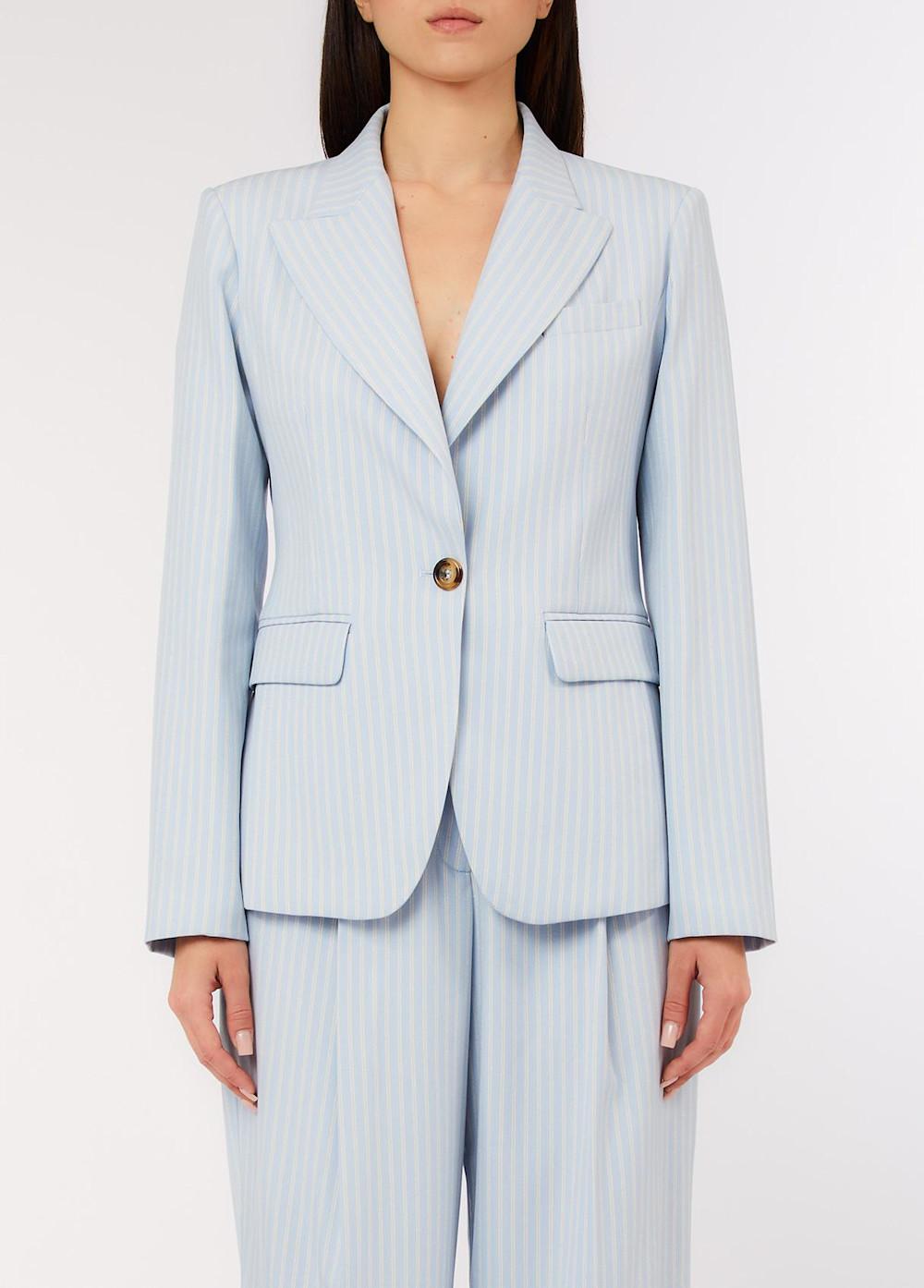 Blazer de Riscas Azul Claro - Liu Jo  2