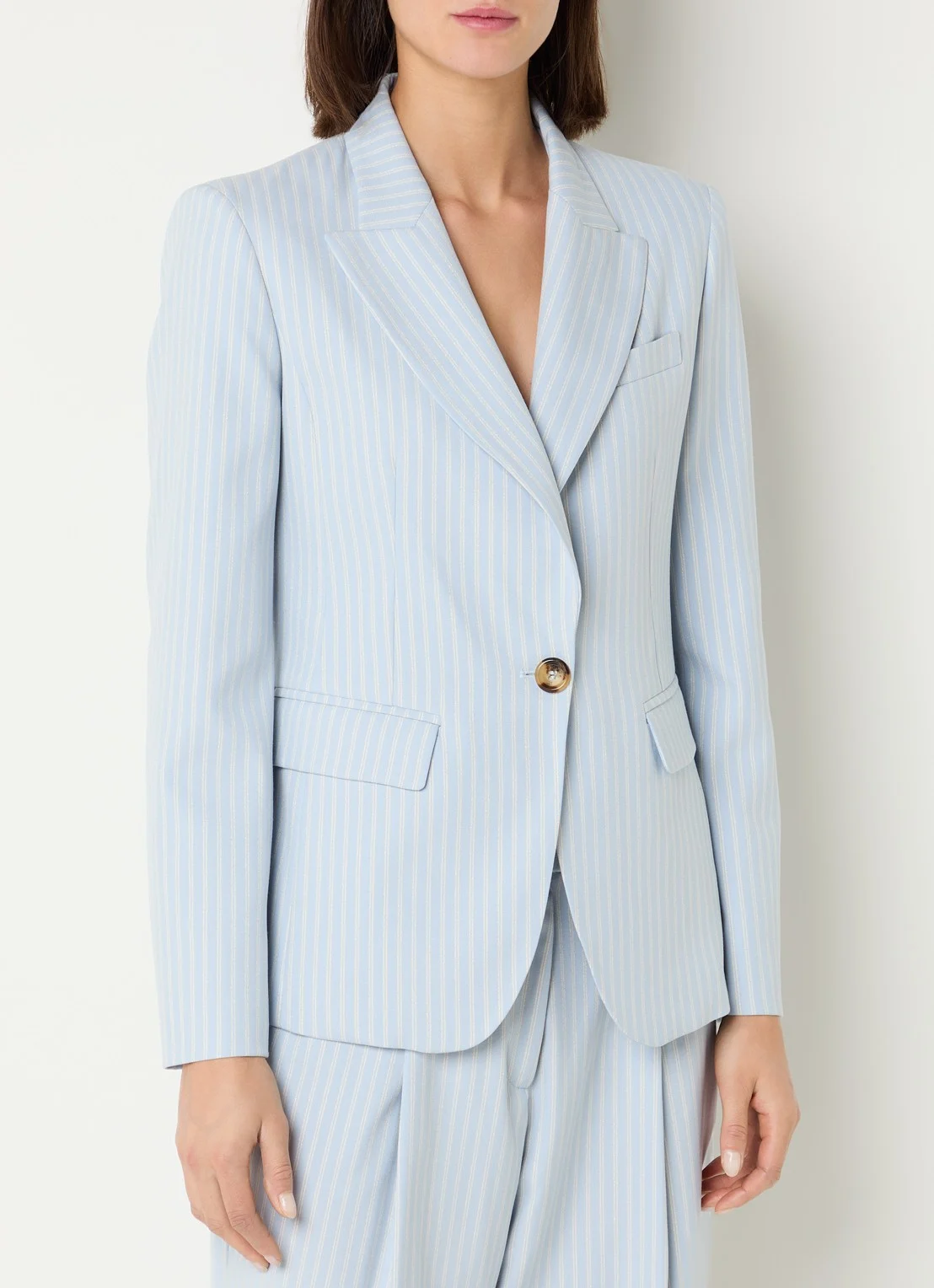 Blazer de Riscas Azul Claro - Liu Jo  1