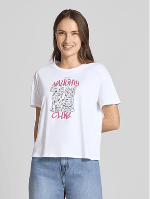 T-shirt Naughty Club Branco - LIU JO 