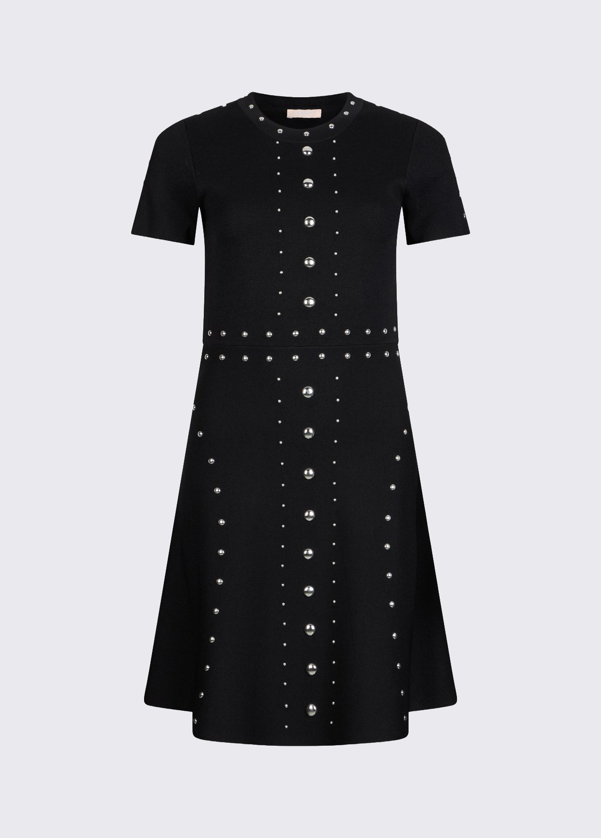 Vestido em Malha Curto com Aplicações Preto - LIU JO 6