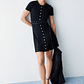 Vestido em Malha Curto com Aplicações Preto - LIU JO - Thumbnail 3