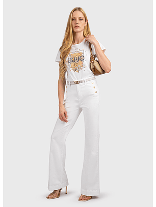 T-shirt Print Floral Branco - LIU JO 