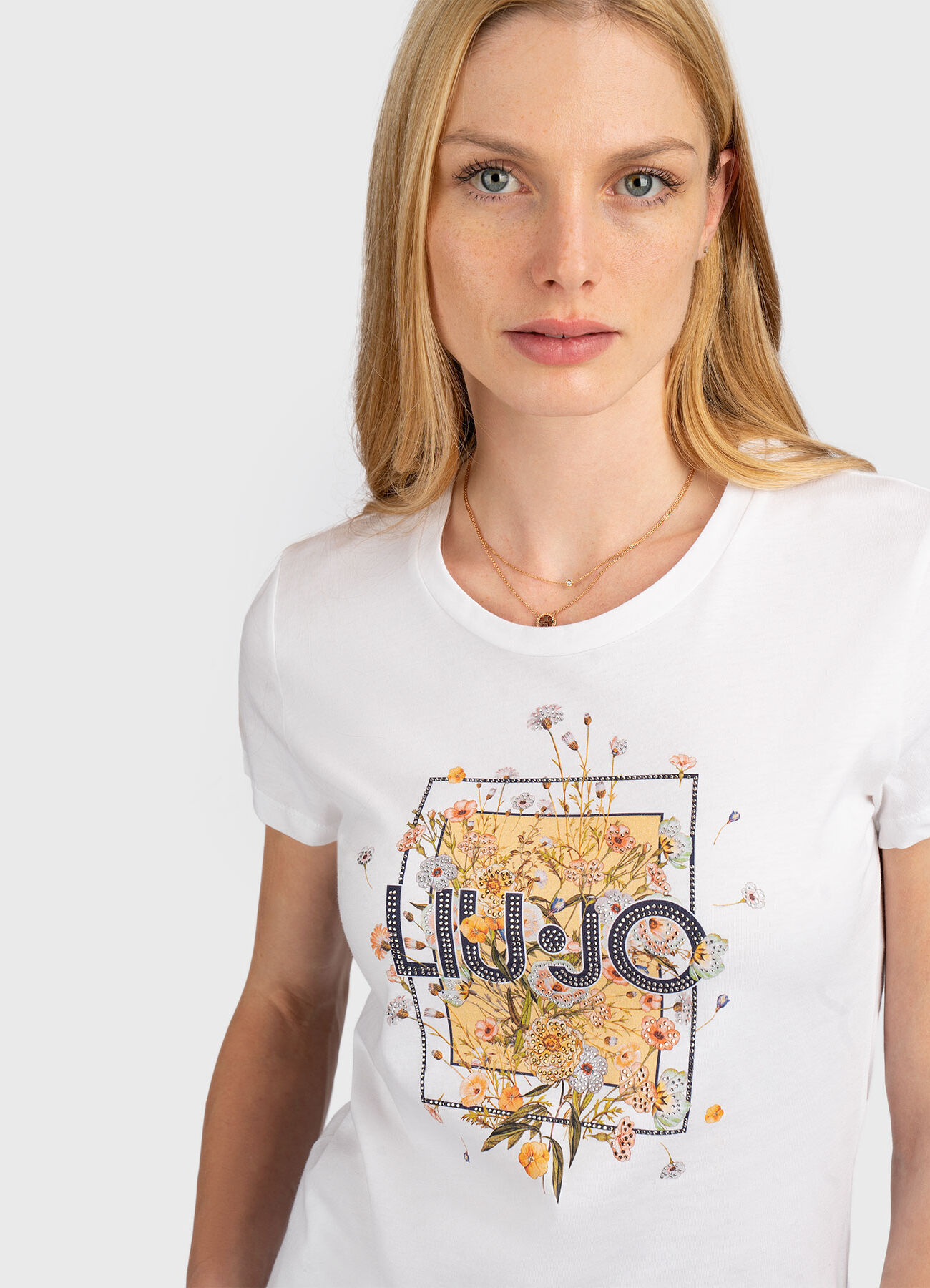 T-shirt Print Floral Branco - LIU JO  4