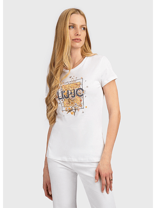 T-shirt Print Floral Branco - LIU JO 