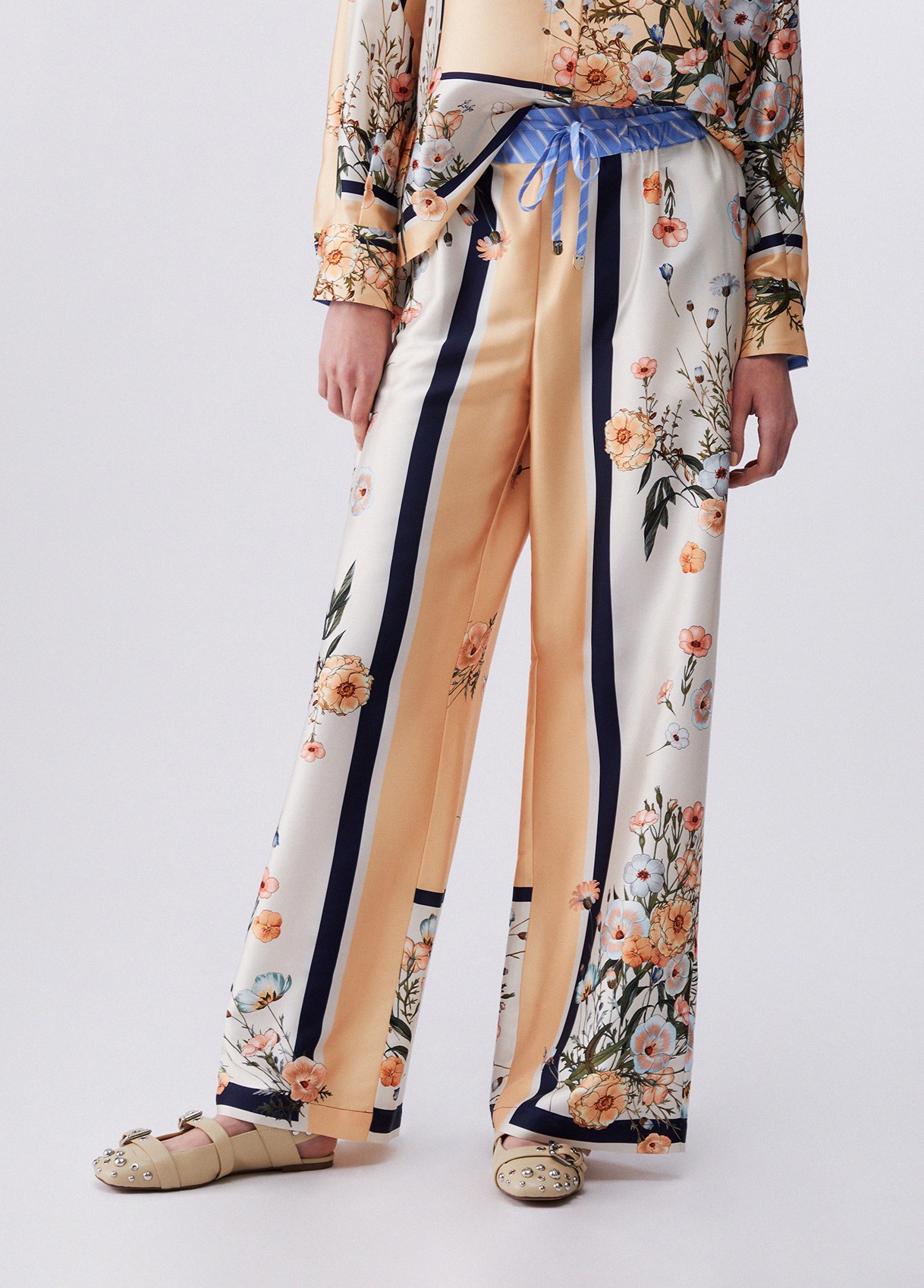 Calças Largas Print Floral Bloom - LIU JO 1