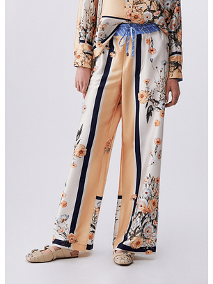 Calças Largas Print Floral Bloom - LIU JO
